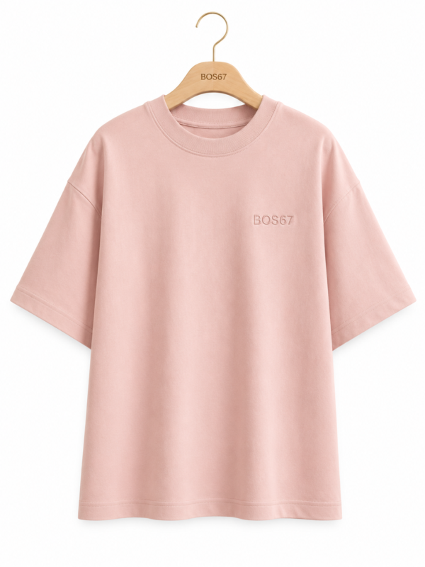 BOS67 Premium Women's Oversized T-shirt Blush Rose