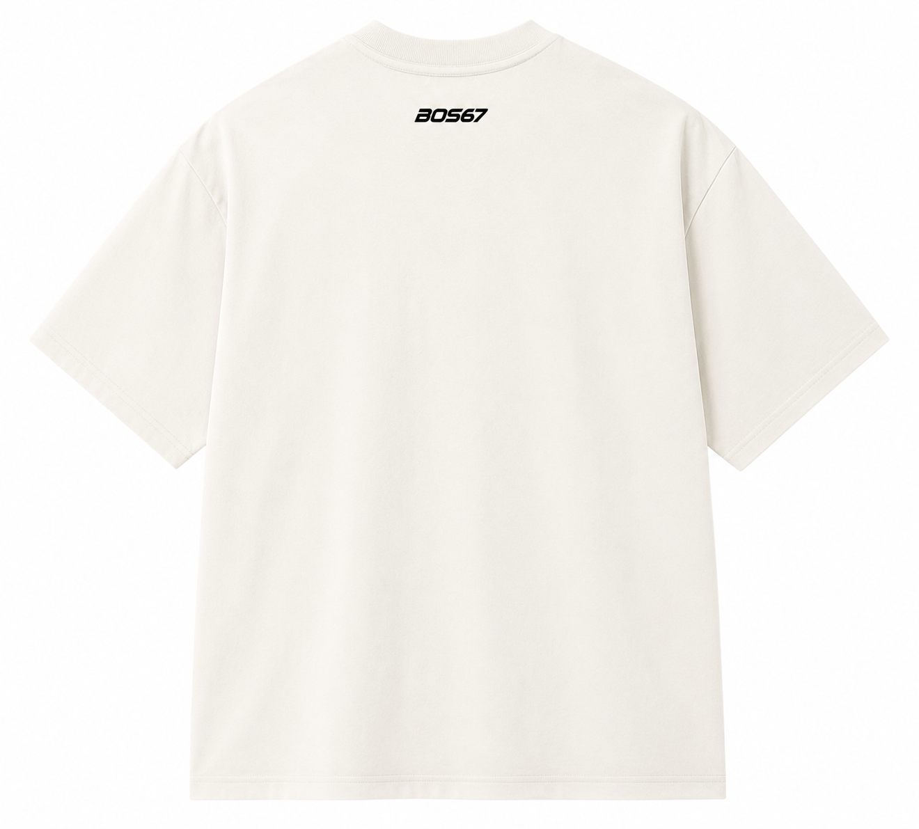 BOS67 Signature Tee Ecru - Image 2